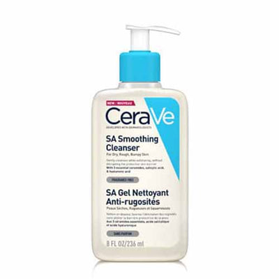 CeraVe SA Smoothing Cleanser (236ml) : Gentle Exfoliation for Smooth, Bumpy Skin